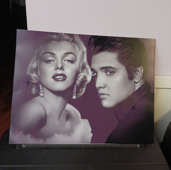 Marilyn Monroe and Elvis Presley Art Glamorous 11x8.5 Poster Custom designed - Picture 4 of 5